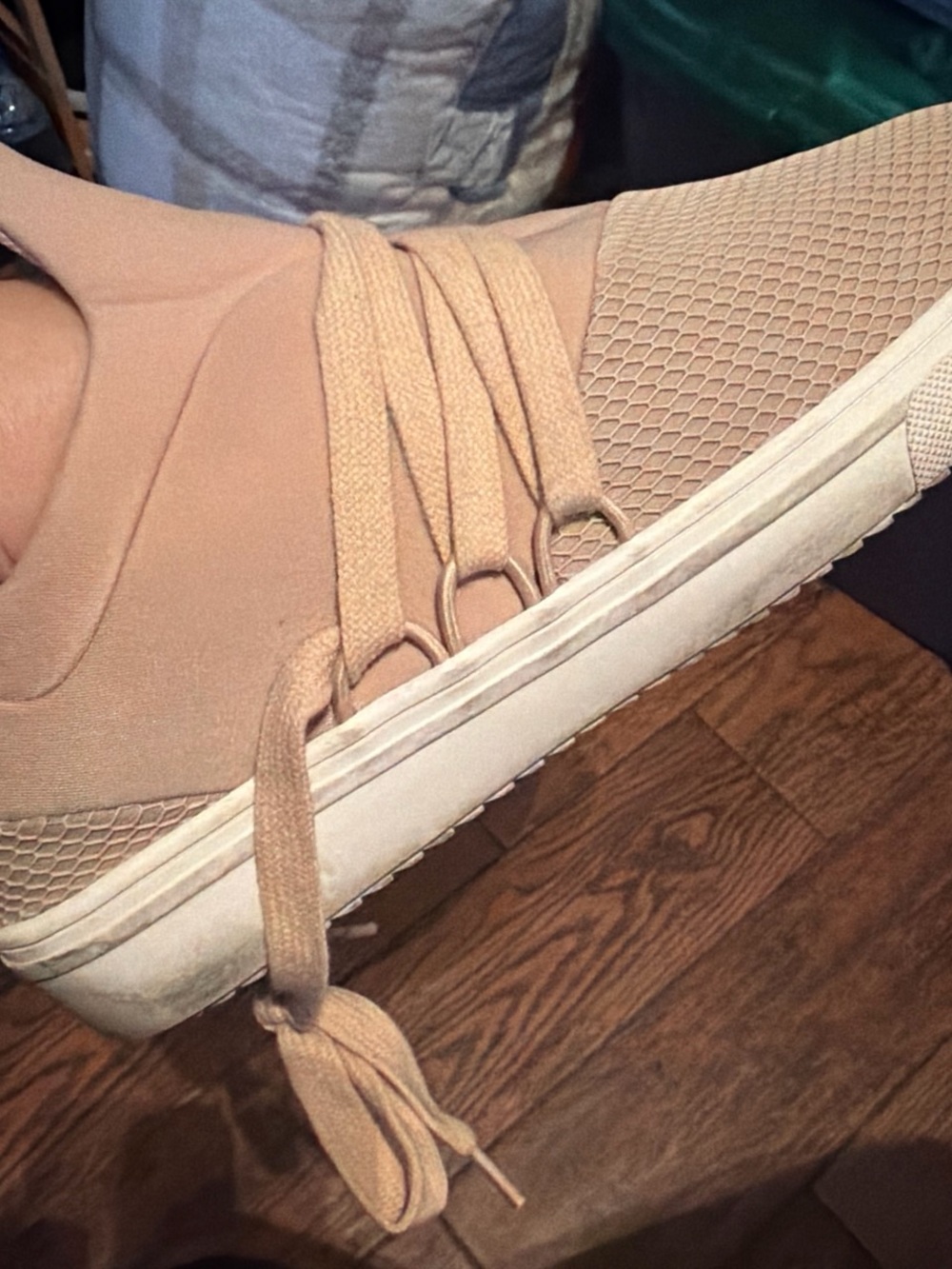 Steve Madden Blush Beige Knit Slip-On Sneakers
